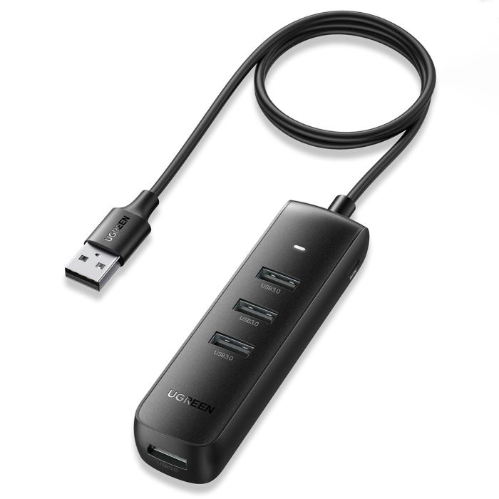 USB HUB UGREEN, USB 3.0 A, 4-portni, crni, 1m-12
