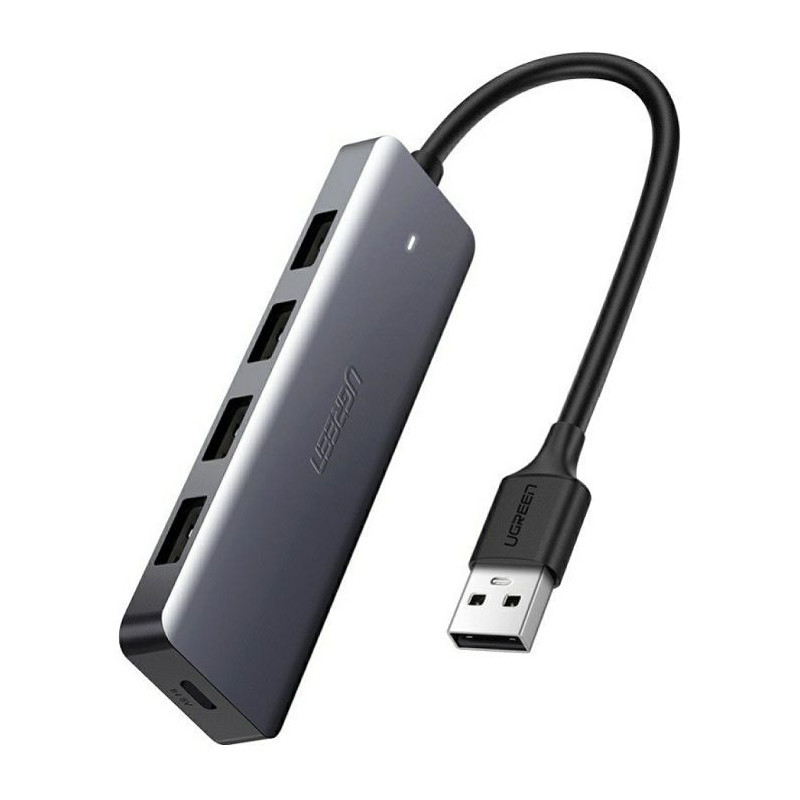 USB HUB UGREEN, USB 3.0 A, 4-portni, micro USB, sivi-20