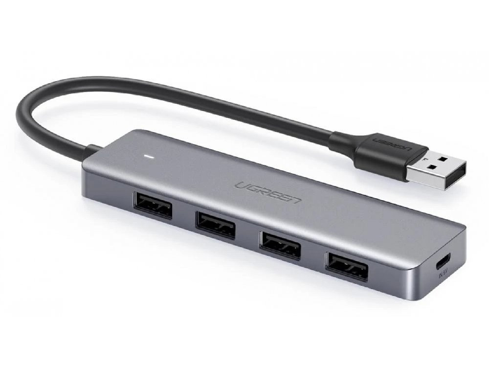 USB HUB UGREEN, USB 3.0 A, 4-portni, micro USB, sivi-7