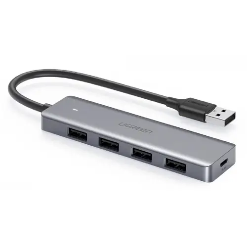 USB HUB UGREEN, USB 3.0 A, 4-portni, micro USB, sivi-1