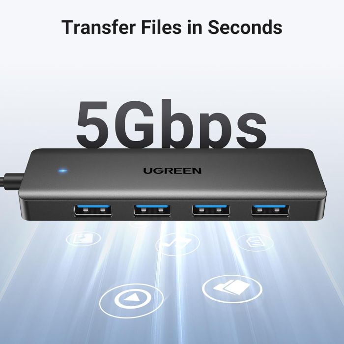 USB HUB UGREEN, USB-A, 4-portni USB 3.0, sivi-12