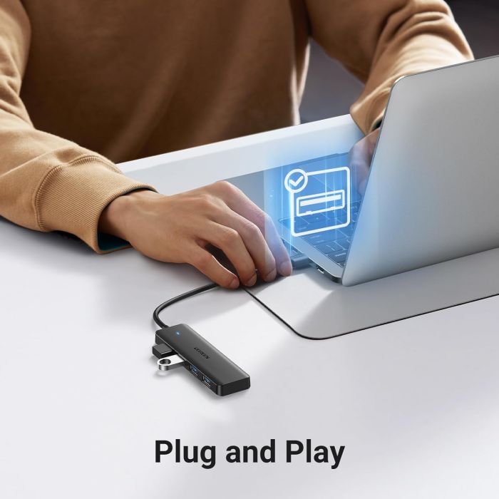 USB HUB UGREEN, USB-A, 4-portni USB 3.0, sivi-9