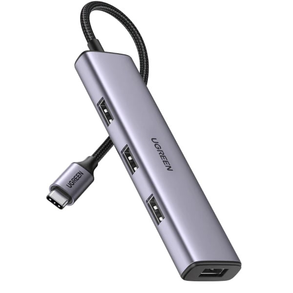 USB HUB UGREEN, USB-C 3.0, 4 portni, sivi-4