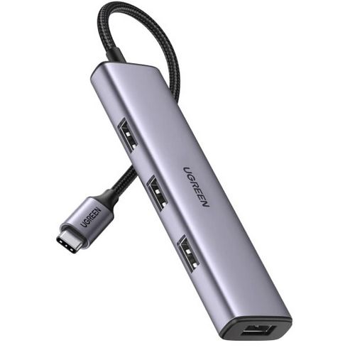 USB HUB UGREEN, USB-C 3.0, 4 portni, sivi-8