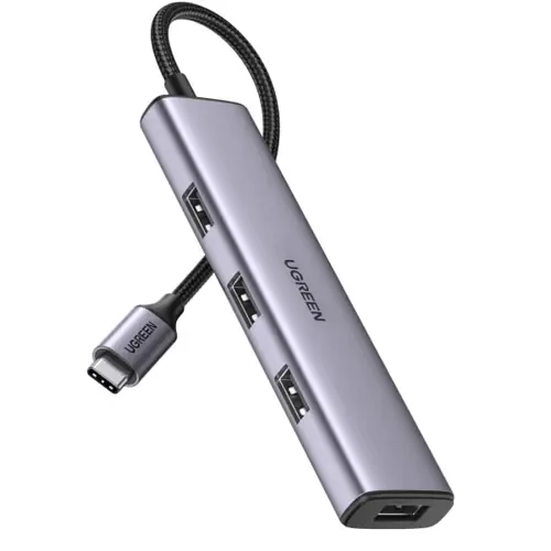 USB HUB UGREEN, USB-C 3.0, 4 portni, sivi-0