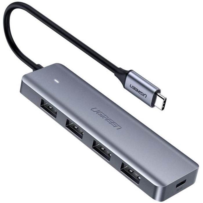 USB HUB UGREEN, USB-C 3.0, 4-portni, kon. za napajanje, sivi-6