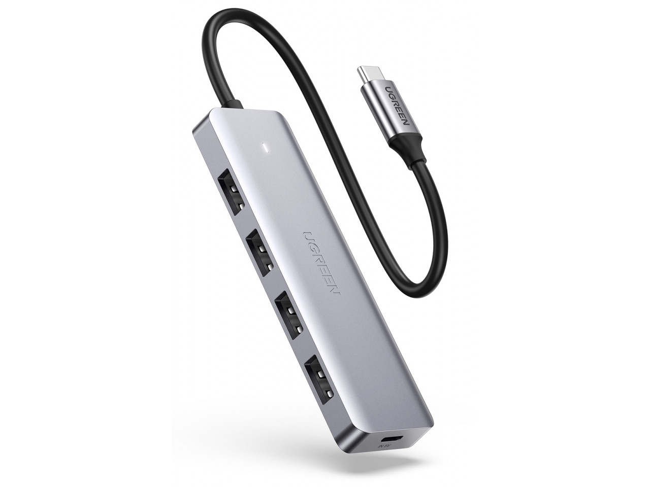 USB HUB UGREEN, USB-C 3.0, 4-portni, kon. za napajanje, sivi-21