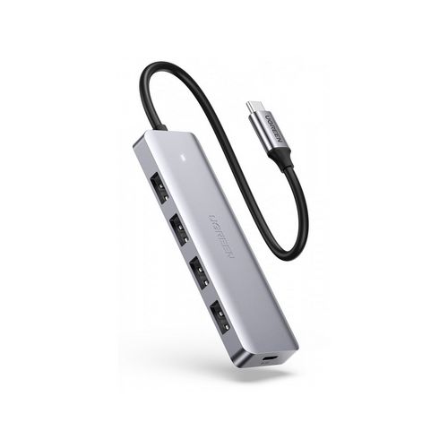 USB HUB UGREEN, USB-C 3.0, 4-portni, kon. za napajanje, sivi-7