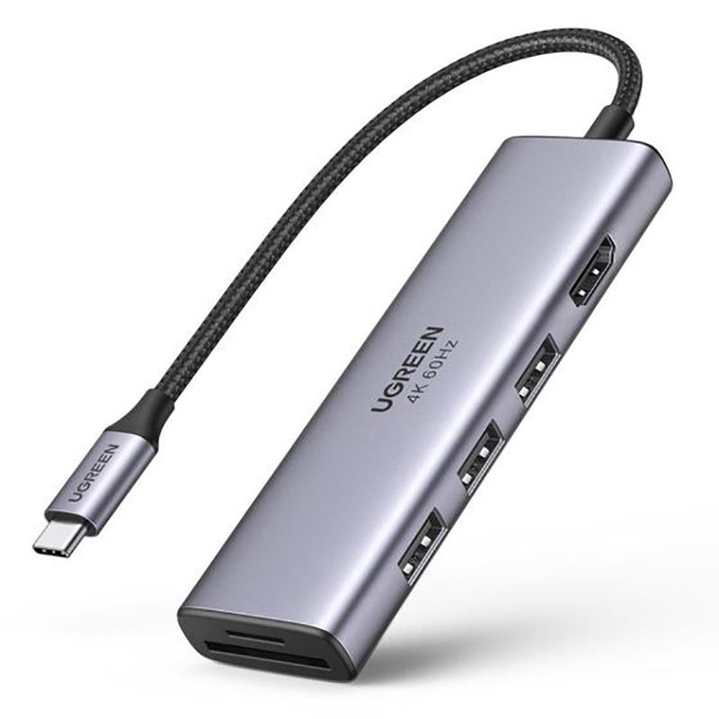 UGREEN USB Hub, USB-C na 3x USB 3.0 A, HDMI 4K 60Hz, SD/TF-14
