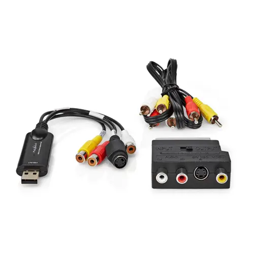 Video Grabber NEDIS VGRRU101BK A/V cable, Scart, USB 2.0-1