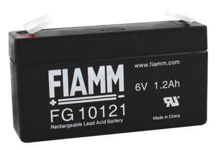 Baterija akumulatorska FIAMM FG 10121, 6V, 1.2Ah, 97x24x50.5 mm-8