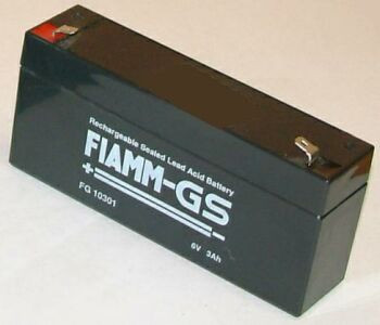 Baterija akumulatorska FIAMM FG 10301, 6V, 3Ah, 133x34x65 mm-11