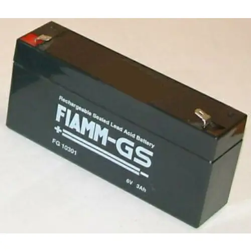 Baterija akumulatorska FIAMM FG 10301, 6V, 3Ah, 133x34x65 mm-2