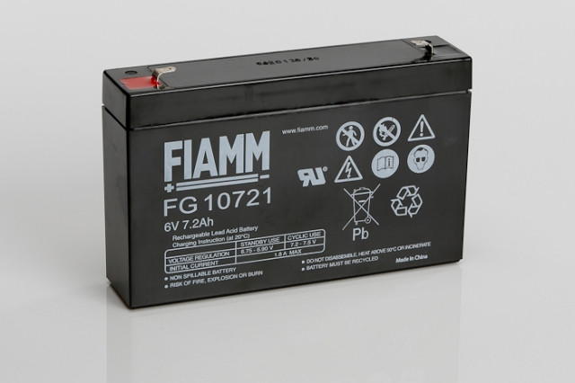 Baterija akumulatorska FIAMM FG 10721, 6V, 7.2Ah, 151x34x94 mm-8