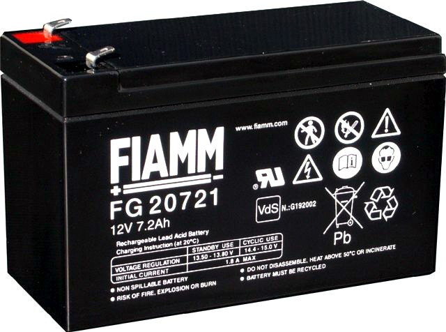 Baterija akumulatorska FIAMM FG 20721, 12V, 7.2Ah, F4.8, 151x65x94 mm-10