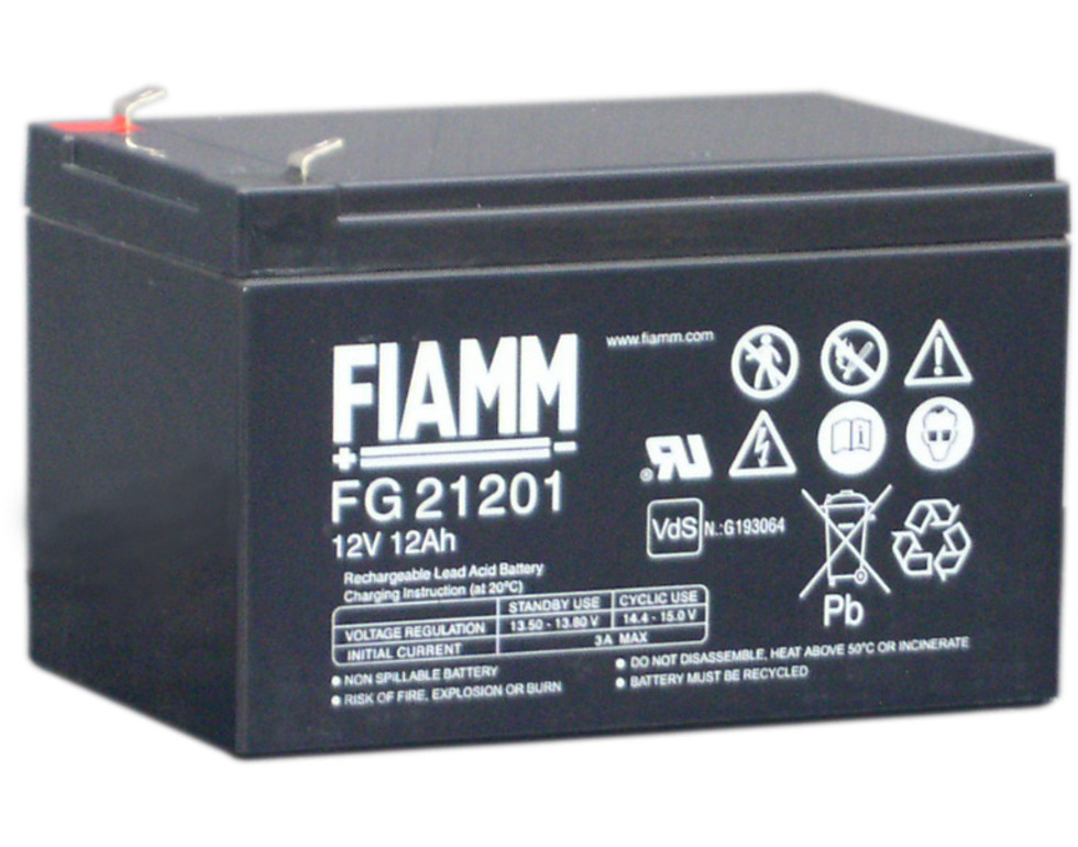 Baterija akumulatorska FIAMM FG 21201, 12V, 12Ah, F4.8, 151x98x94 mm-5