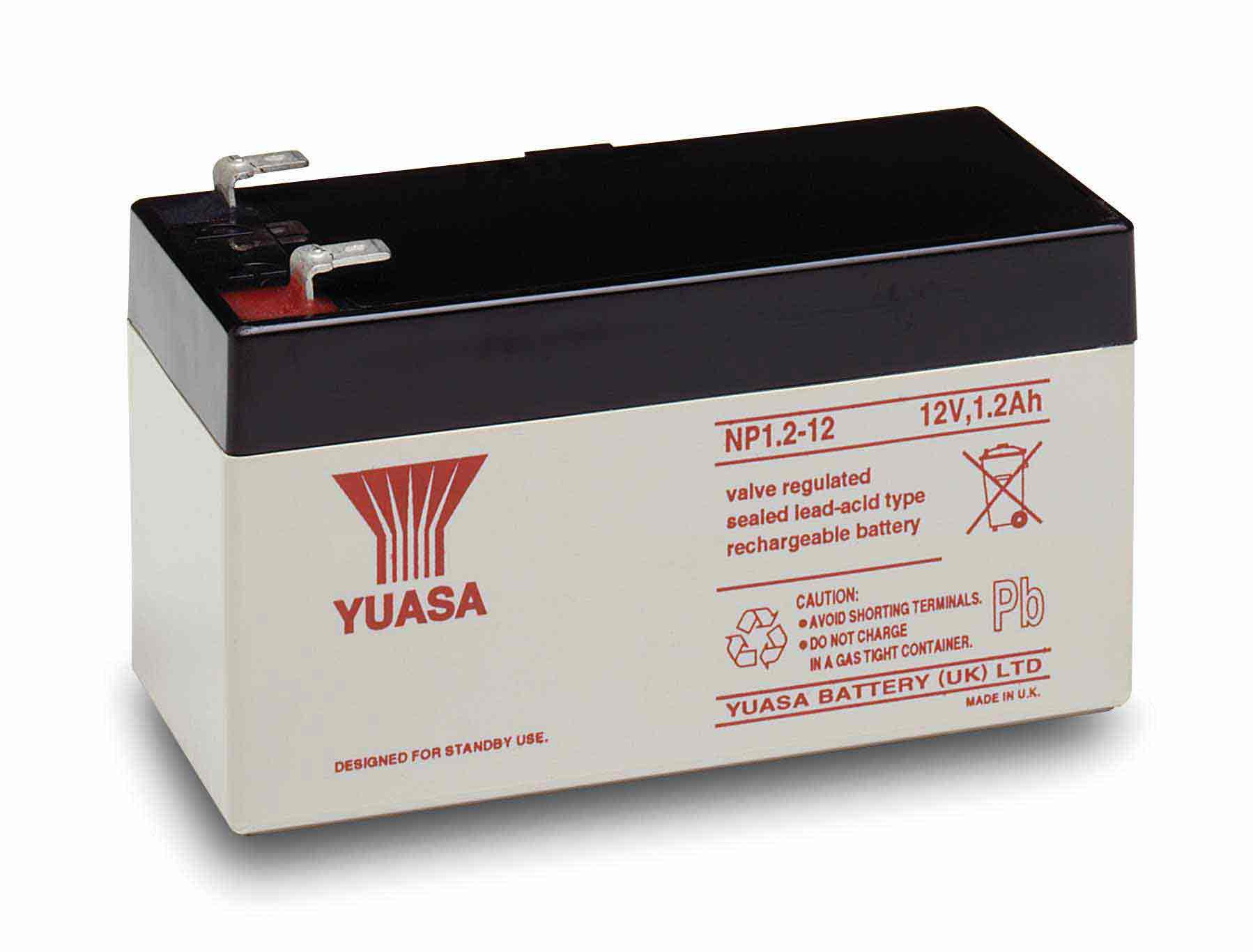 Baterija akumulatorska YUASA NP1.2-12, 12V, 1.2Ah, 97x43x53 mm-10