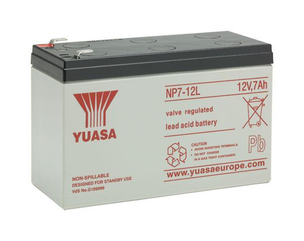 Baterija akumulatorska YUASA NP7-12L, 12V, 7Ah, 151x65x98 mm, faston 6,3-5