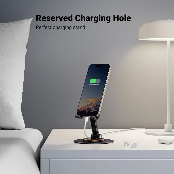 Držač za smartphone UGREEN, stolni, metalni, sivi-14