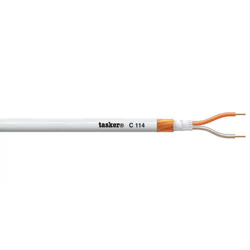 Kabel TASKER C114, mikrofonski, 2x0.25, bijeli-10