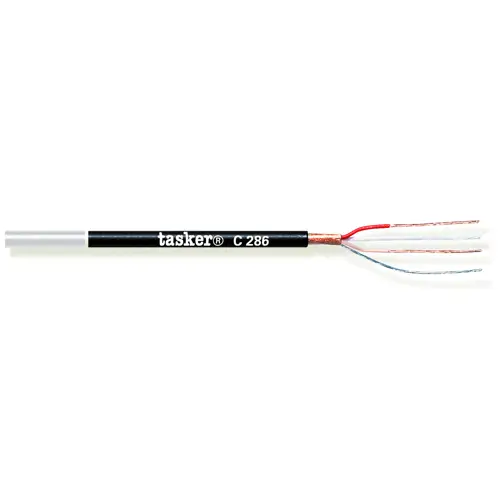Kabel TASKER C286, mikrofonski, 2x0.22, crni