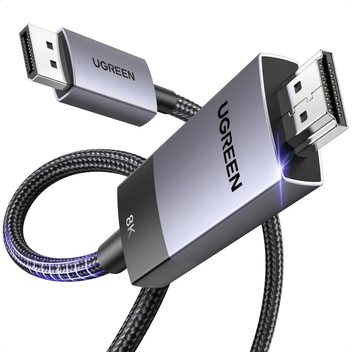Kabel UGREEN, Displayport (M) na HDMI (M), 2m, 8K@60Hz/4K@240Hz/120Hz, crni-12