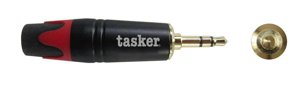 Konektor 3.5mm TRS (m) za kabel PROFI SP82 GB3,5S-R TASKER RED-3