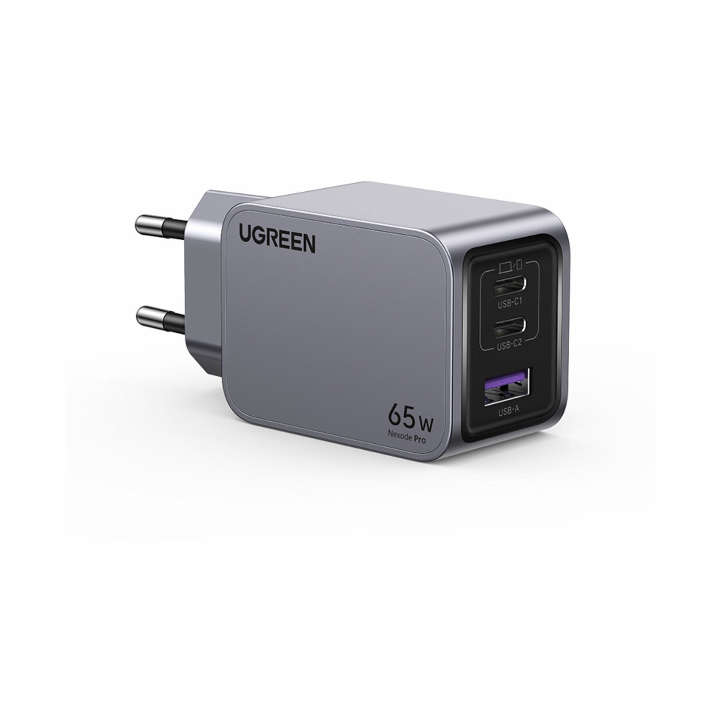 Kućni punjač UGREEN Nexode Pro, 65W, 2x USB-C, USB-A, USB-C kabel, GaN, sivi-21
