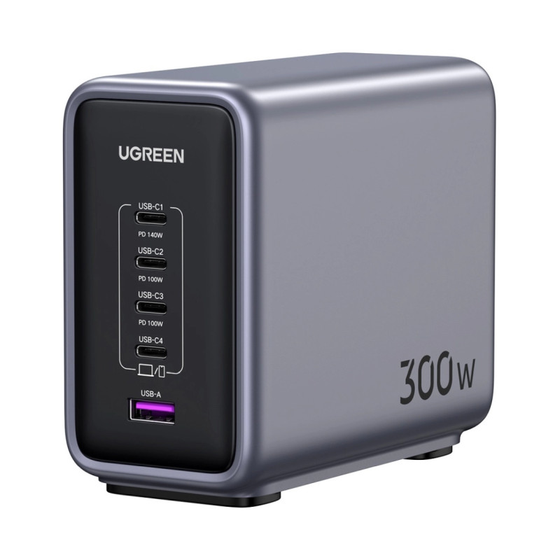 Kućni punjač UGREEN Nexode, 300W, 5x USB-C PD, GaN, sivi-27
