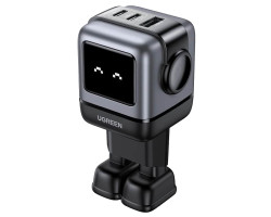 UGREEN Robot, 65W, 2x USB-C, USB-A, GaN, sivo crni-4