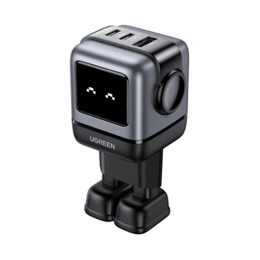 UGREEN Robot, 65W, 2x USB-C, USB-A, GaN, sivo crni-15