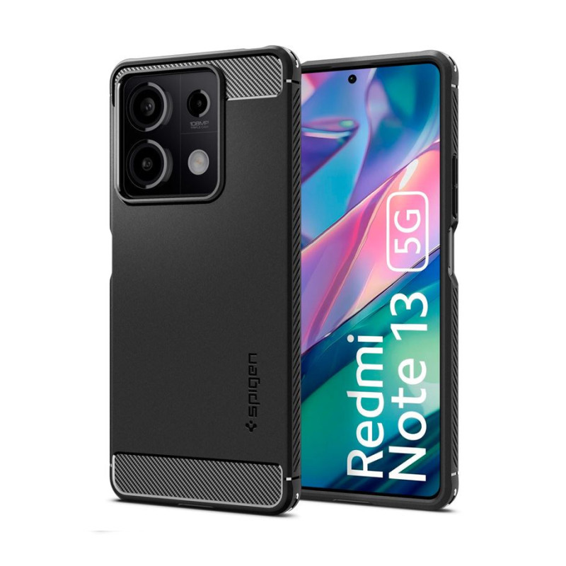 Zaštitna maska SPIGEN Rugged Armor za Xiaomi Redmi Note 13 5G, mat crna-4