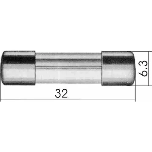 Osigurač SIBA, 3.15 brzi, 6.3 x 32-1