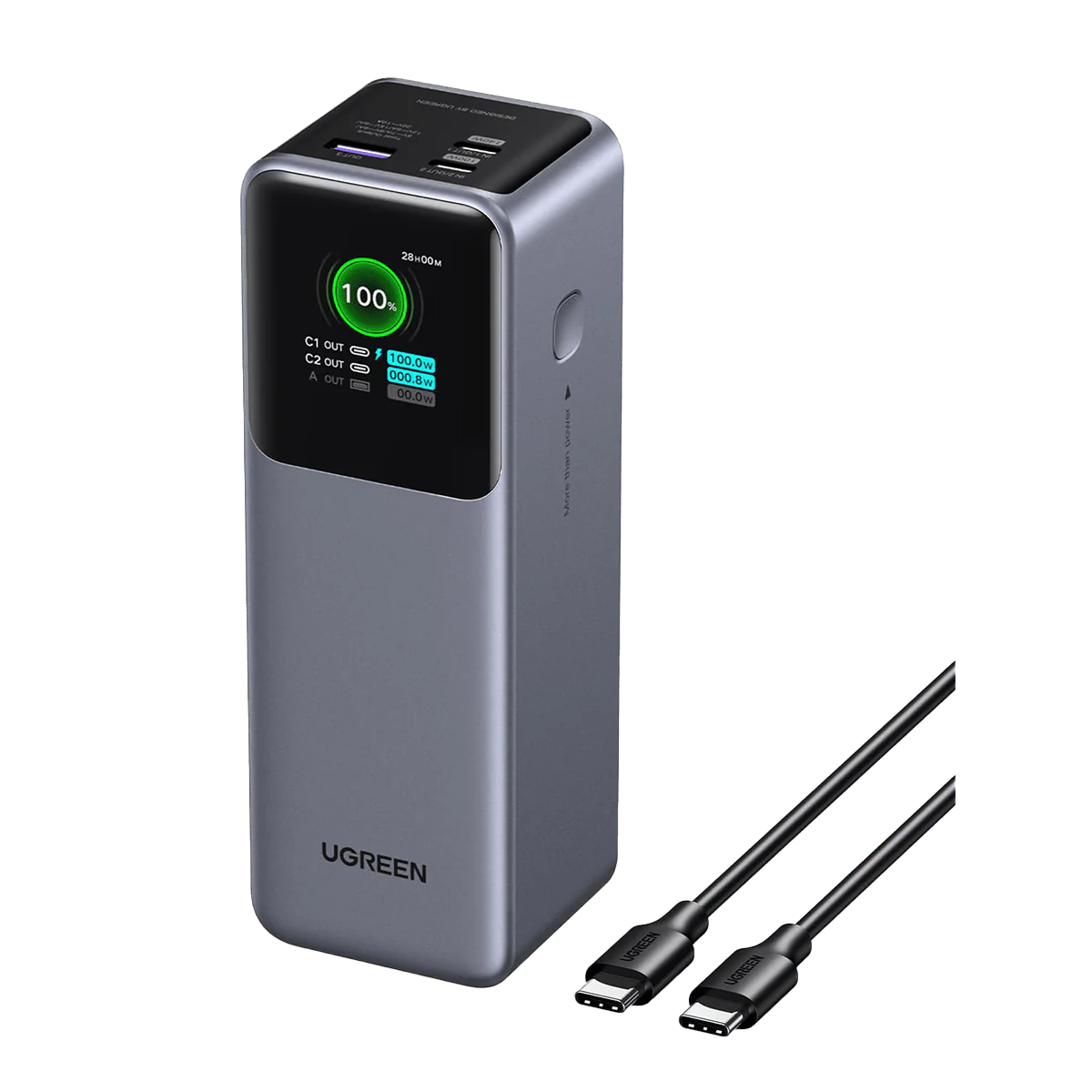 Prijenosno napajanje powerbank UGREEN 35525B, 25.000 mAh, Fast Charging, USB-C, Power Delivery 3.1 do 140W, sivi-2