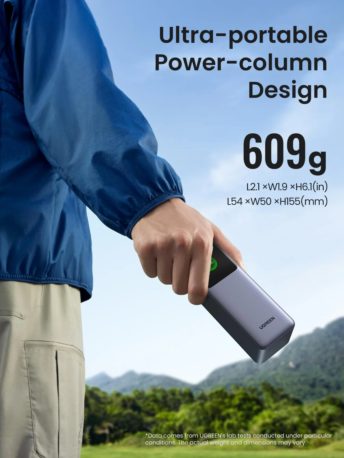 Prijenosno napajanje powerbank UGREEN 35525B, 25.000 mAh, Fast Charging, USB-C, Power Delivery 3.1 do 140W, sivi-7