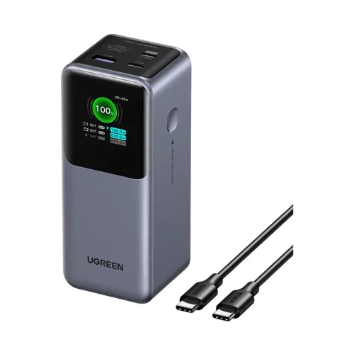 Prijenosno napajanje powerbank UGREEN 35525B, 25.000 mAh, Fast Charging, USB-C, Power Delivery 3.1 do 140W, sivi-1