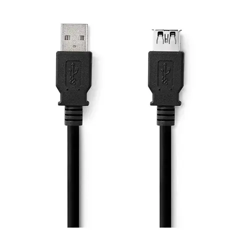 Kabel NEDIS CCGL61010BK20, USB 3.2 A (M) na USB A (F), crni, 2m-3