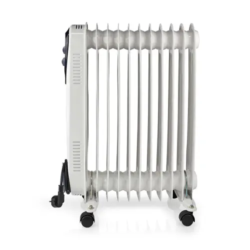 Radijator NEDIS HTOI30WT11, uljnji, prijenosni, 1000/1500/2500W, 11 rebra, termostat, bijeli-0
