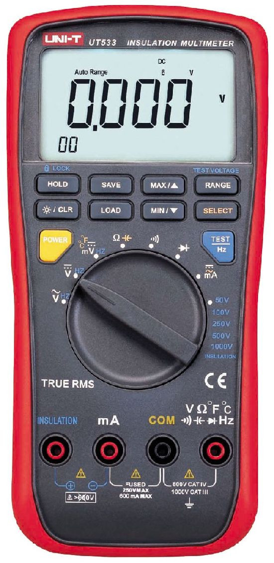 Instrument za mjerenje otpora izolacije UT-533, Uni-trend-10