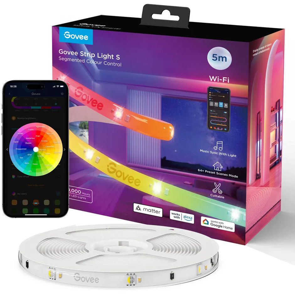 Led set Govee RGBIC Basic S, Wi-Fi, Bluetooth, IP 65, 5 m-5