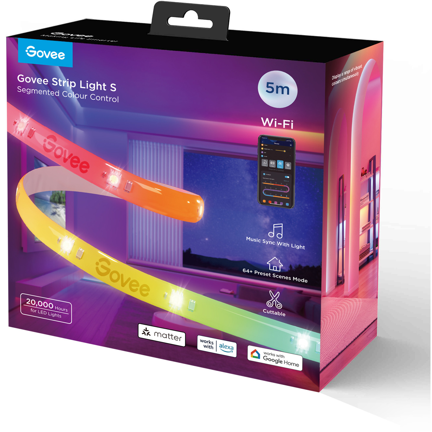 Led set Govee RGBIC Basic S, Wi-Fi, Bluetooth, IP 65, 5 m-9