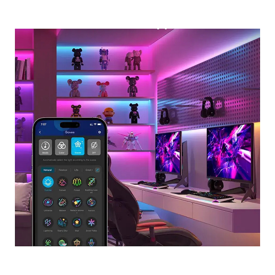 Led set Govee RGBIC Basic S, Wi-Fi, Bluetooth, IP 65, 5 m-11