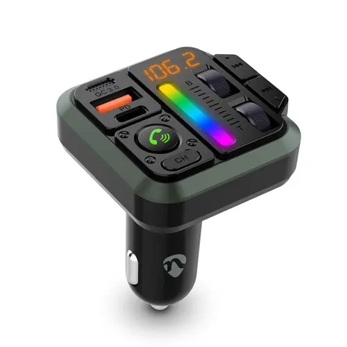 FM transmiter za auto NEDIS CATR2024BK (Bluetooth 5.3, Hands free pozivanje, PD 18 W / PD 24 W, Bass boost, Google Assistant / Siri, crna)-11