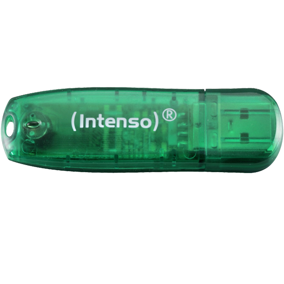 (Intenso) USB Flash drive 8GB Hi-Speed USB 2.0, Rainbow Line zeleni - USB2.0-8GB/Rainbow-2