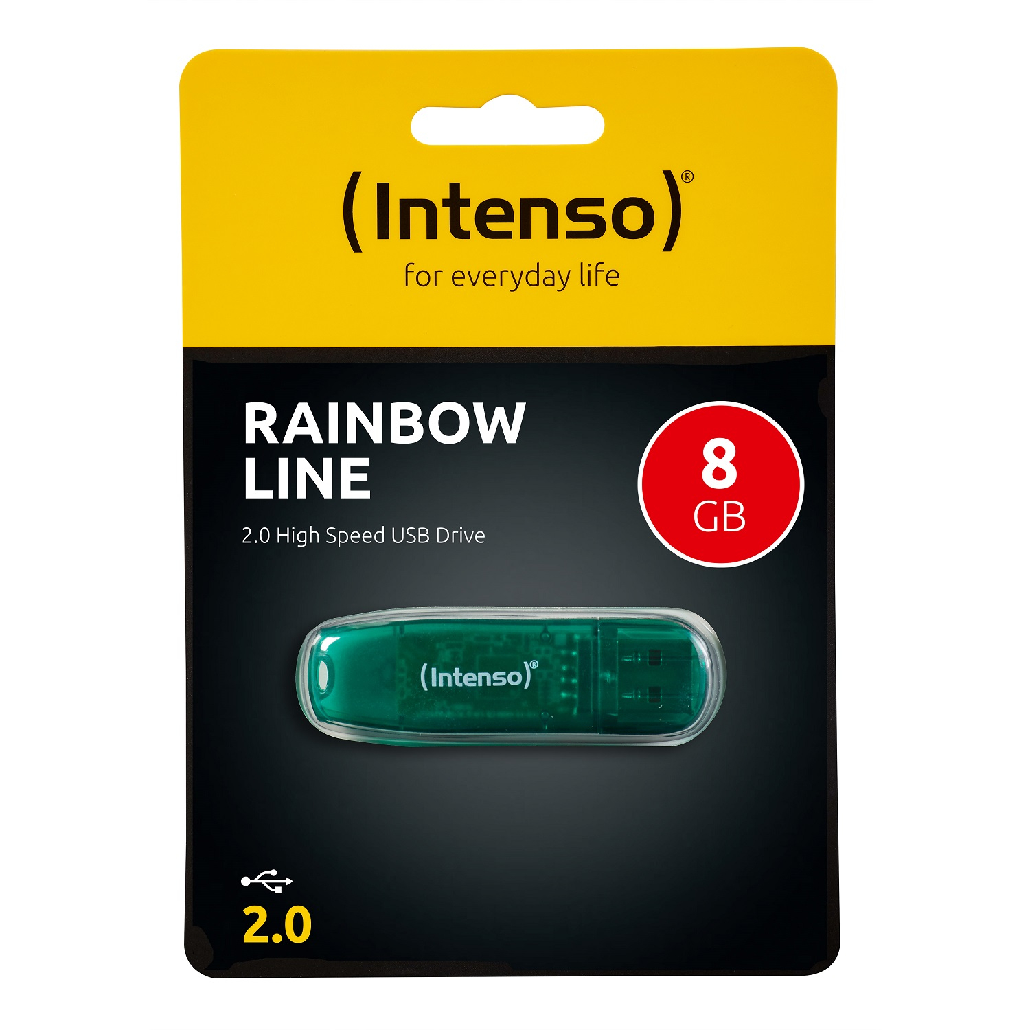 (Intenso) USB Flash drive 8GB Hi-Speed USB 2.0, Rainbow Line zeleni - USB2.0-8GB/Rainbow-6