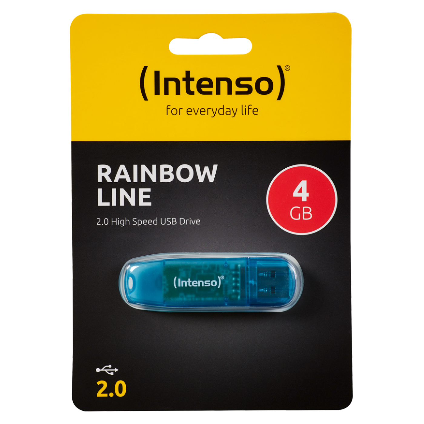 INTENSO USB Flash drive 4GB Hi-Speed USB 2.0, Rainbow Line plavi - USB2.0-4GB/Rainbow