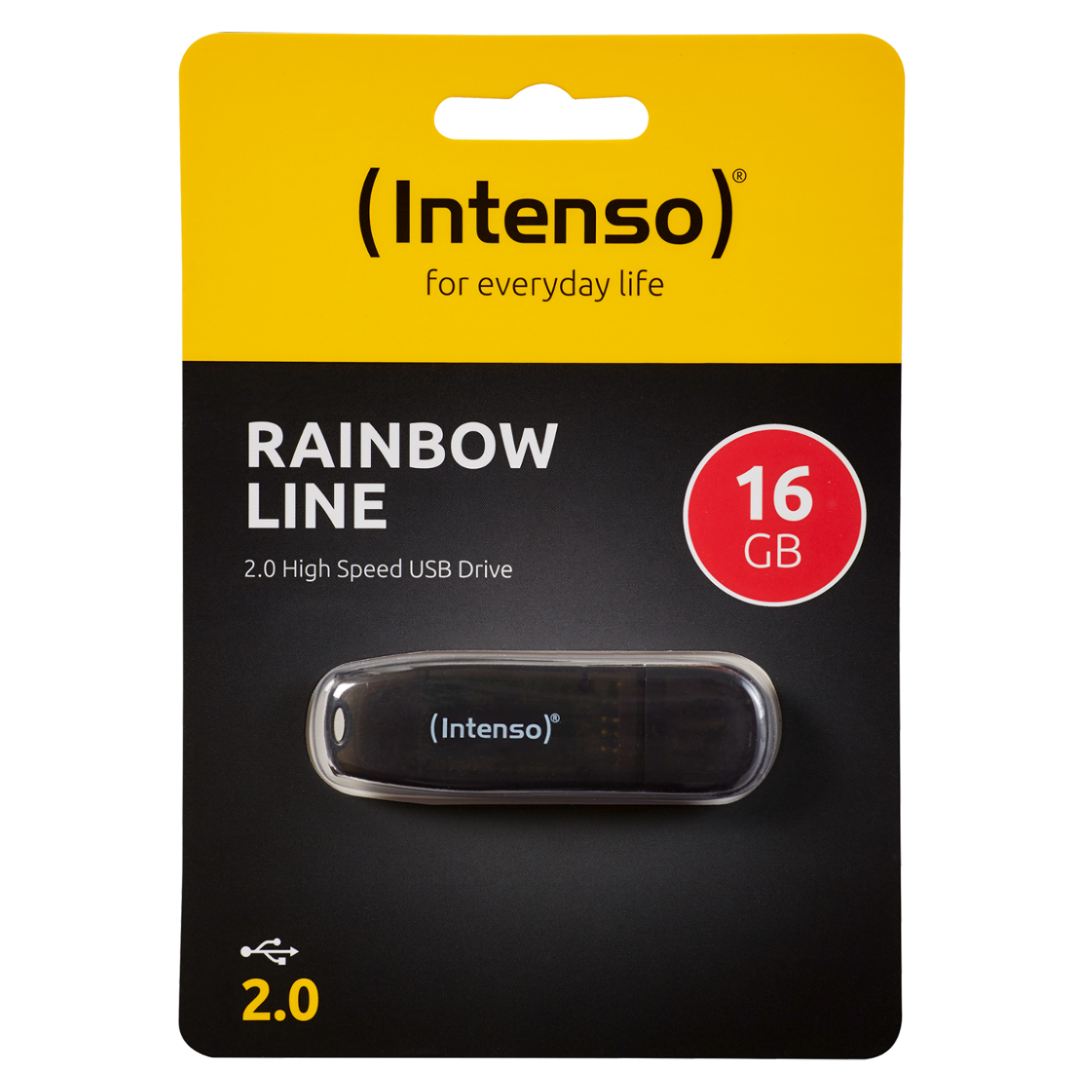 Memorijski stick INTENSO 16GB Rainbow Line (USB 2.0 crna)