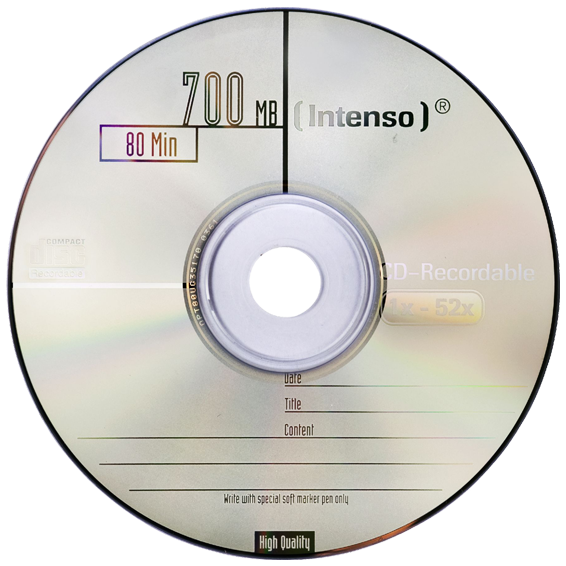 INTENSO CD-R 700MB (80 min.) pak. 25 komada Cake Box - CD-R700MB/25Cake-1