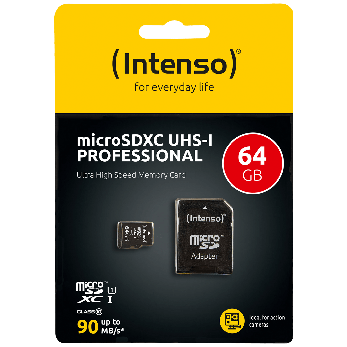 INTENSO Micro SDHC/SDXC kartica 64GB Class 10, UHS-I +adapter, Pro - MicroSD 64GB Class10 UHS-I Pro-0