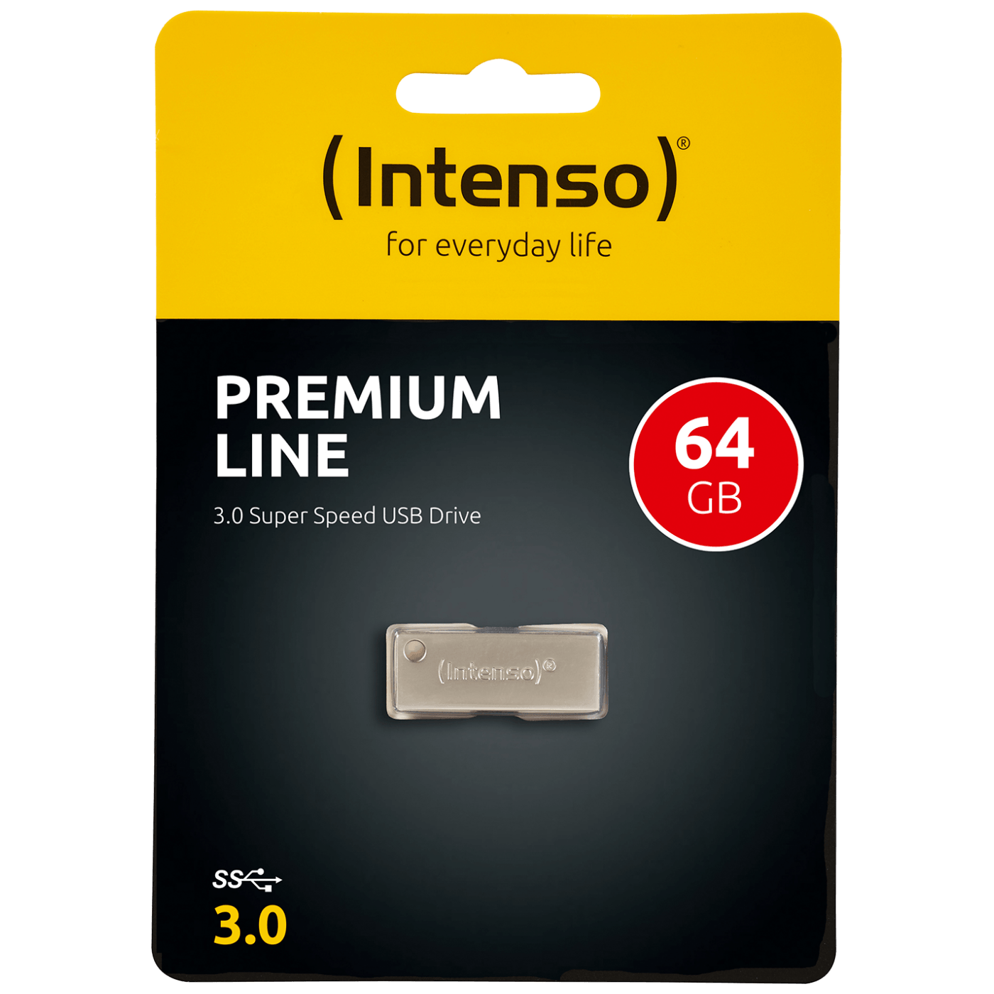 USB Flash INTENSO 64GB Premium Line (Hi-Speed USB 3.0, do 100MB/s, metal, srebrna)